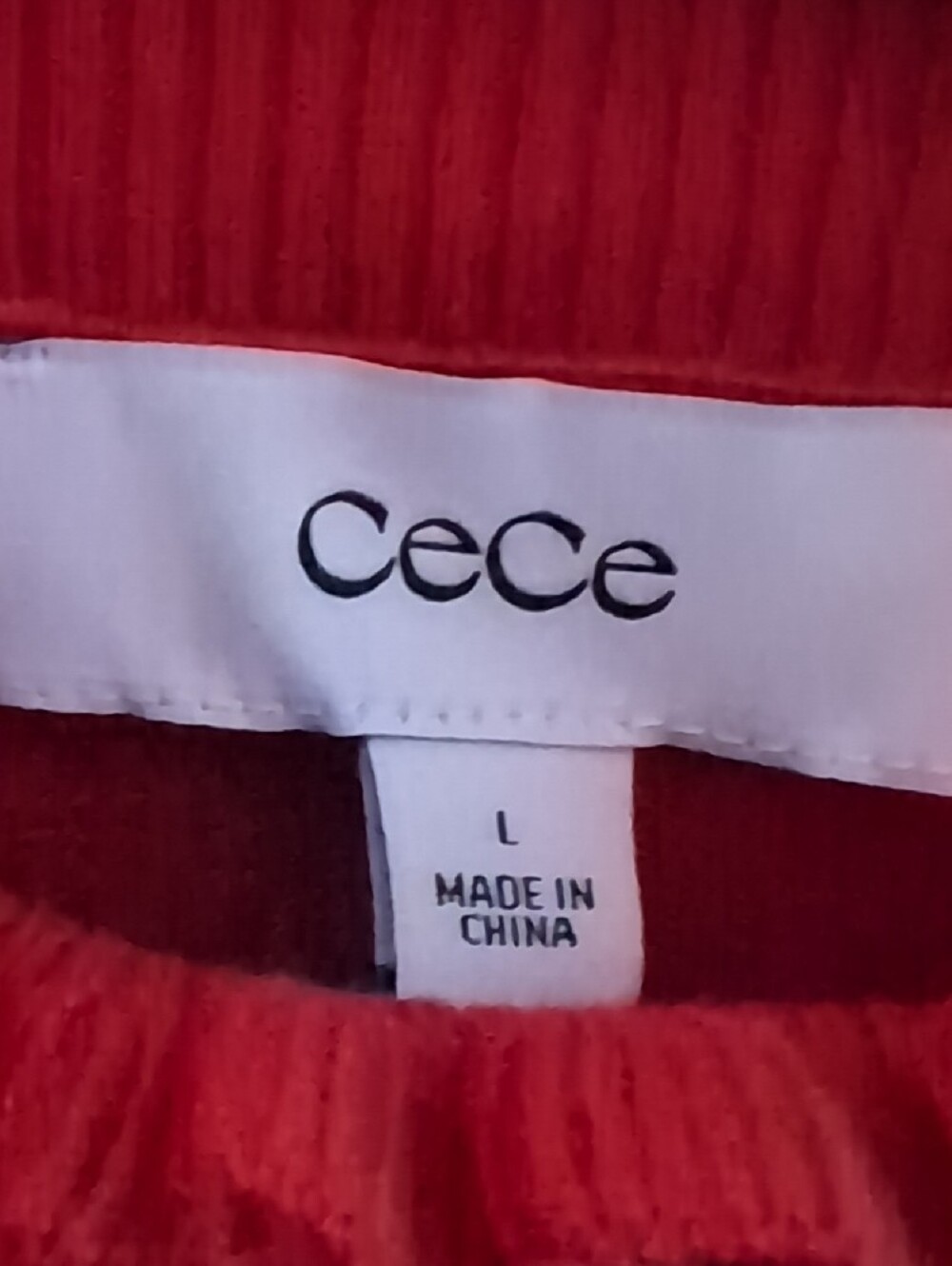 CeCe Raspberry Ruffle Mock Neck Sweater - Picture 2 of 3